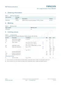 PMN22XN Datasheet Pagina 3