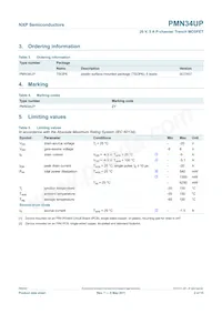 PMN34UP Datasheet Page 3