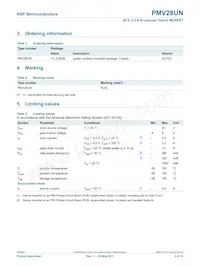 PMV28UN Datasheet Page 3