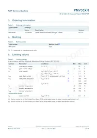 PMV30XN Datasheet Page 3