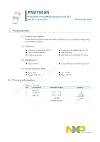 PMZ760SN Datasheet Pagina 2