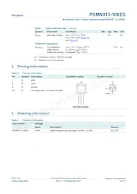 PSMN013-100ES Datasheet Pagina 2