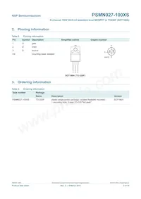 PSMN027-100XS Datasheet Page 3