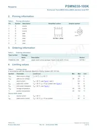 PSMN038-100K Datasheet Pagina 2