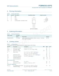PSMN050-80PS Datasheet Pagina 2