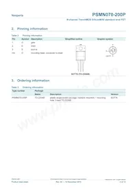 PSMN070-200P Datasheet Page 2