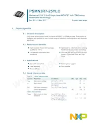 PSMN3R7-25YLC Datasheet Cover