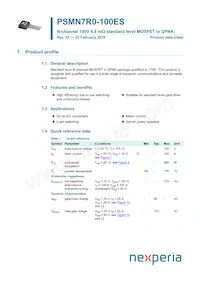 PSMN7R0-100ES Datasheet Copertura