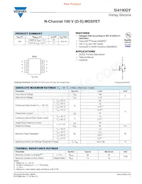SI4190DY-T1-GE3 Datasheet Cover