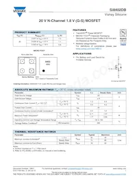 SI8402DB-T1-E1 Datasheet Cover
