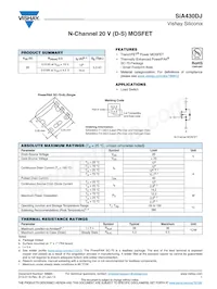 SIA430DJ-T4-GE3 Datasheet Cover