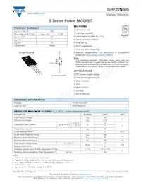 SIHF22N60S-E3 Datasheet Cover