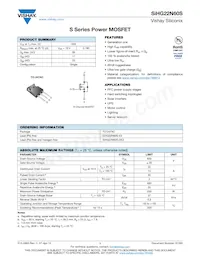 SIHG22N60S-E3 Datasheet Cover