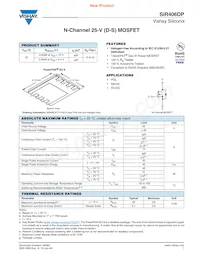 SIR406DP-T1-GE3 Datasheet Cover