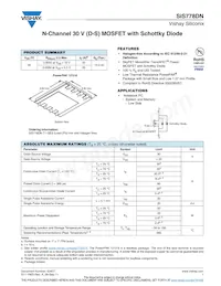 SIS778DN-T1-GE3 Datasheet Cover