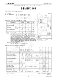 SSM3K310T(TE85L Datasheet Cover