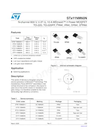 STB11NM60N-1 Datasheet Cover