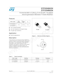 STP20NM65N Datenblatt Cover