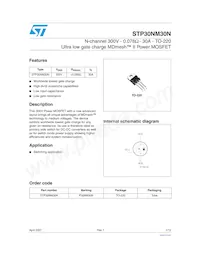 STP30NM30N Datasheet Cover
