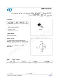 STP80N70F4 Datasheet Cover