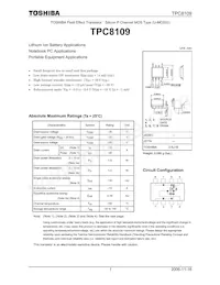 TPC8109(TE12L) Datasheet Cover