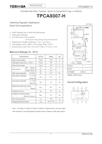 TPCA8007-H(TE12L Datasheet Copertura