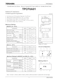 TPCF8A01(TE85L) Datasheet Copertura