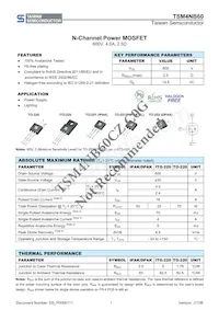TSM4NB60CZ C0G Datasheet Cover