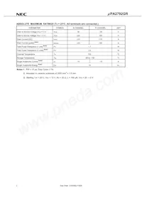 UPA2792GR(0)-E1-AZ Datasheet Page 4