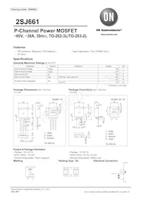 2SJ661-DL-1E Datasheet Cover