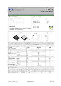 AON6156 Datasheet Copertura