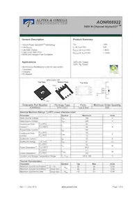 AONR66922 Datasheet Cover