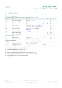 BUK6212-40C Datasheet Page 3