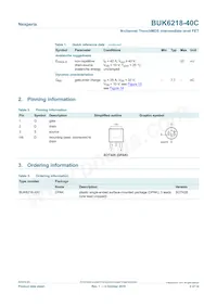 BUK6218-40C Datasheet Page 2
