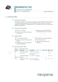 BUK6610-75C Datasheet Cover