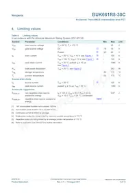 BUK661R8-30C Datasheet Pagina 3
