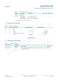BUK7606-55A Datasheet Page 2