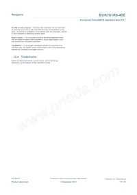 BUK761R6-40E Datasheet Pagina 12