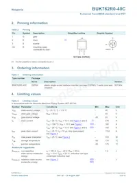 BUK762R0-40C Datasheet Page 2