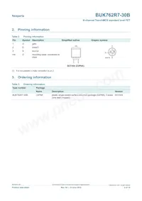 BUK762R7-30B Datasheet Page 2