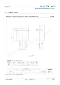 BUK763R1-40B數據表 頁面 9