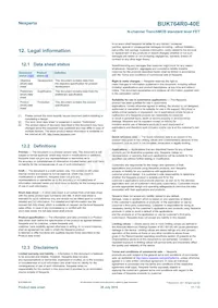 BUK764R0-40E Datasheet Page 11