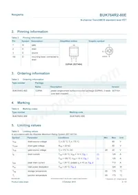 BUK764R2-80E Datasheet Page 2