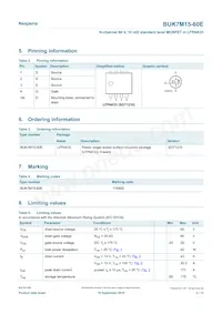 BUK7M15-60EX Datasheet Page 2
