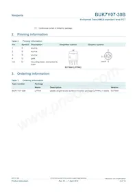 BUK7Y07-30B Datasheet Page 2