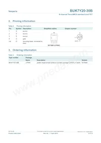 BUK7Y20-30B Datasheet Page 2