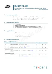 BUK7Y29-40EX數據表 封面