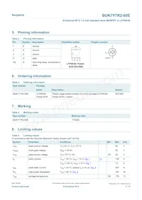 BUK7Y7R2-60EX數據表 頁面 2