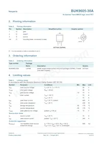 BUK9605-30A Datasheet Page 2