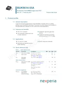 BUK9614-55A Datasheet Cover